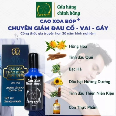 Cao Xoa Bóp Thảo Dược GIANG'S Xanh 50ml - Giảm đau cổ vai gáy nhanh, giá chỉ 165.000 VND 3