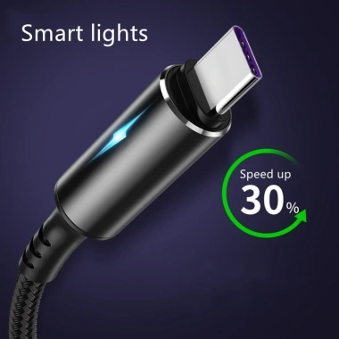 Cáp Sạc Nhanh 5A Micro USB & Type C 1.2m Đèn LED - Giá 22.000 VND 6
