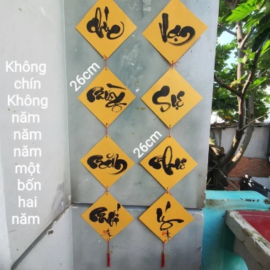 Câu đối trang trí Tết viết theo yêu cầu - Thiết kế cá nhân, giá ưu đãi 90,000 3