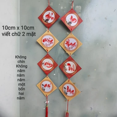 Câu đối trang trí Tết viết theo yêu cầu - Thiết kế cá nhân, giá ưu đãi 90,000 5