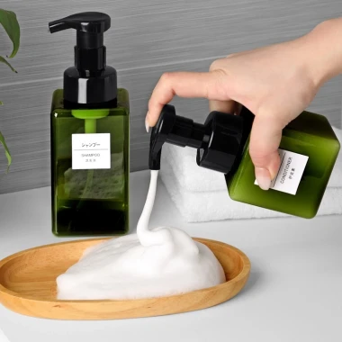 Chai Nhựa PET Vòi Nhấn 250/450ml , Nắp Pumb Sang Trọng Đựng Sữa,Tắm Lotion, Dầu Gội, Kem Dưỡng 9