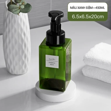 Chai Nhựa PET Vòi Nhấn 250/450ml , Nắp Pumb Sang Trọng Đựng Sữa,Tắm Lotion, Dầu Gội, Kem Dưỡng 13
