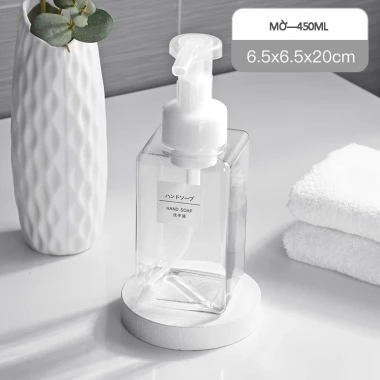 Chai Nhựa PET Vòi Nhấn 250/450ml , Nắp Pumb Sang Trọng Đựng Sữa,Tắm Lotion, Dầu Gội, Kem Dưỡng 14