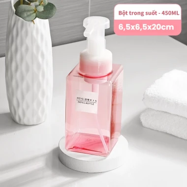 Chai Nhựa PET Vòi Nhấn 250/450ml , Nắp Pumb Sang Trọng Đựng Sữa,Tắm Lotion, Dầu Gội, Kem Dưỡng 15