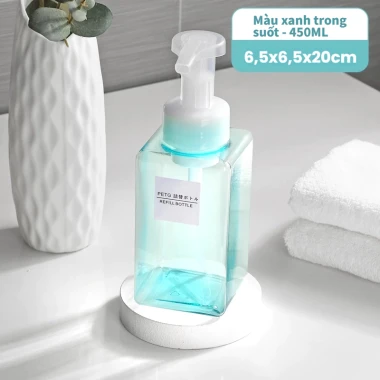 Chai Nhựa PET Vòi Nhấn 250/450ml , Nắp Pumb Sang Trọng Đựng Sữa,Tắm Lotion, Dầu Gội, Kem Dưỡng 16