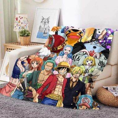 Chăn One Piece Luffy Zoro Sang Trọng - Thoải Mái, Ấm Áp Mọi Mùa, Văn Phòng, Du Lịch Cắm Trại 6