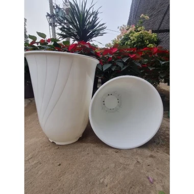 Chậu Nhựa Bom 370 Trắng 37x44cm - Giảm 18% Chỉ 70.000đ 3