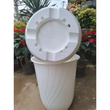 Chậu Nhựa Bom 370 Trắng 37x44cm - Giảm 18% Chỉ 70.000đ 6