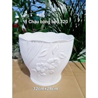 Chậu nhựa trồng cây bông bèo 320 giá rẻ chỉ 50k - Kích thước 32x28cm lý tưởng cho văn phòng 2