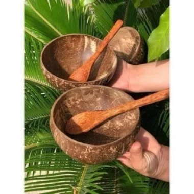 Chén Gáo Dừa Tự Nhiên Size To 13-15cm + Muỗng Gỗ Dừa, Giá Chỉ 10088đ 20 Chén Gáo Dừa Tự Nhiên Size To 13-15cm + Muỗng Gỗ Dừa, Giá Chỉ 10088đ 20