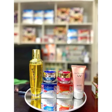 (CHÍNH HÃNG) Combo 4 Món Kem Meiduzi Nhật Bản Kèm Serum Vàng Và Kem Chống Nắng Uv Mẫu Mới 4