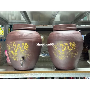Chum Ngâm Rượu Bát Tràng Không Men 5-20L Tài Lộc Có Vòi & Không Vòi - Giá Chỉ 139k! 4 Chum Ngâm Rượu Bát Tràng Không Men 5-20L Tài Lộc Có Vòi & Không Vòi - Giá Chỉ 139k! 4