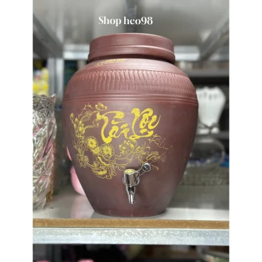 Chum Ngâm Rượu Bát Tràng Không Men 5-20L Tài Lộc Có Vòi & Không Vòi - Giá Chỉ 139k! 6 Chum Ngâm Rượu Bát Tràng Không Men 5-20L Tài Lộc Có Vòi & Không Vòi - Giá Chỉ 139k! 6