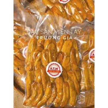 Chuối Cau Sấy Dẻo Miền Tây Nguyên Chất Không Đường Thơm Ngon Dai Cứng 35k/Gói 8