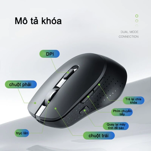 Hình ảnh sản phẩm Chuột không dây Acer M155 - Kết hợp 2.4G & Bluetooth, sạc lại, giá 179.000 VND