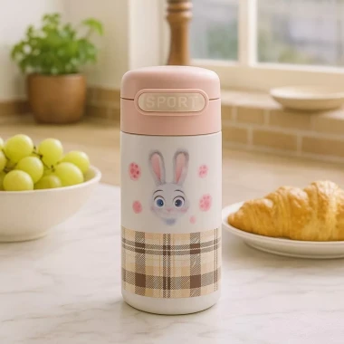 Cốc Nước Cách Nhiệt In Hoạt Hình Chống Rò Rỉ Thép Không Gỉ Giữ Nhiệt Cao Bỏ Túi Học Sinh