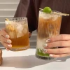 Cốc Thủy Tinh Chịu Nhiệt Vân Sọc Cao Cấp 260-360ml Uống Cafe Trà Cocktail Giá Tốt 35k 9