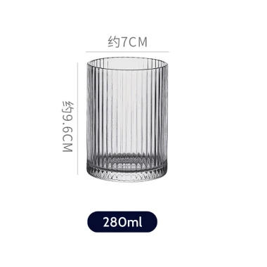 Cốc Thủy Tinh Chịu Nhiệt Vân Sọc Cao Cấp 260-360ml Uống Cafe Trà Cocktail Giá Tốt 35k 11