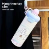 "Cốc trà hoa giữ nhiệt 316 thép không gỉ giá rẻ chỉ 134.500đ - ống hút nhựa, dây đeo" 5
