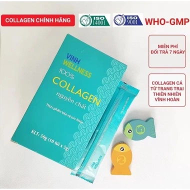 Collagen Vĩnh Hoàn 100% Thủy Phân Nguyên Chất VINH WELLNESS 50g Giảm Giá 199k