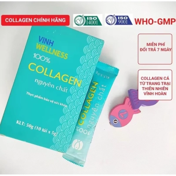 Hình ảnh sản phẩm Collagen Vĩnh Hoàn 100% Thủy Phân Nguyên Chất VINH WELLNESS 50g Giảm Giá 199k
