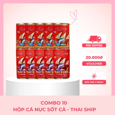 [Combo 10 Hộp] Cá Nục Sốt Cà THAISHIP Chính Hãng 155g – Cá Hộp Ăn Liền,Giàu Dinh Dưỡng, Tiện Lợi 2