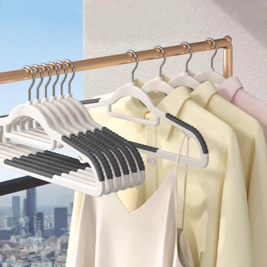 Combo 10 móc treo quần áo chống trượt đa năng chất liệu nhựa ABS cao cấp xoay 360 độ không cong vênh và biến dạng 4