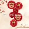 Combo 10 quạt giấy đỏ Tết – Trang trí tường phúc đỉnh, quà Tết sinh động, chỉ 25.000 VND 3