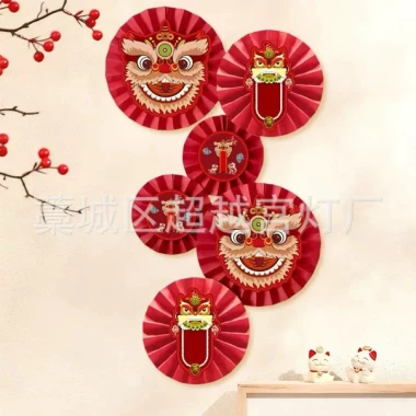 Combo 10 quạt giấy đỏ Tết – Trang trí tường phúc đỉnh, quà Tết sinh động, chỉ 25.000 VND 3