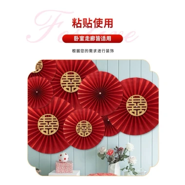 Combo 10 quạt giấy đỏ Tết – Trang trí tường phúc đỉnh, quà Tết sinh động, chỉ 25.000 VND 6