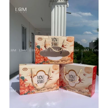 Combo 10 Túi Hộp Giấy Đựng 6 Hũ Yến 70ml Khay và Quai Xách Mẫu Cam Giá 102.000 6 Combo 10 Túi Hộp Giấy Đựng 6 Hũ Yến 70ml Khay và Quai Xách Mẫu Cam Giá 102.000 6