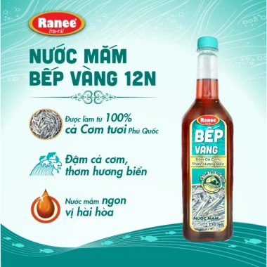 Combo 3 chai Nước mắm Cá Cơm Bếp Vàng 12N 900ml, tặng 1 chai cùng loại, giá ưu đãi 4