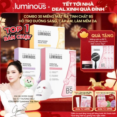 Combo 3 hộp ColorKey Luminous Vitamin B5 Mặt Nạ Giấy 10 miếng cấp ẩm da mịn màng - 338.999