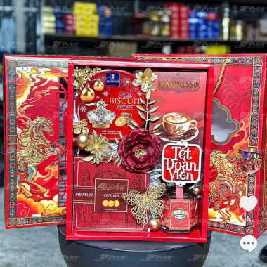 Combo 5 Hộp Đựng Quà Tết Song Mã Phi Vân Sang Trọng, Túi Xách Cao Cấp, Chỉ 250,000 Quà Biếu Tặng 4