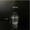 [Combo 50] Ly Nhựa PP Trong Suốt Nắp Fi95 Bằng Cao Đáy Bầu 360ml/500ml/700ml Đựng Trà Sữa, Sinh Tố 4