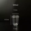 [Combo 50] Ly Nhựa PP Trong Suốt Nắp Fi95 Bằng Cao Đáy Bầu 360ml/500ml/700ml Đựng Trà Sữa, Sinh Tố 5