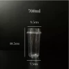 [Combo 50] Ly Nhựa PP Trong Suốt Nắp Fi95 Bằng Cao Đáy Bầu 360ml/500ml/700ml Đựng Trà Sữa, Sinh Tố 6