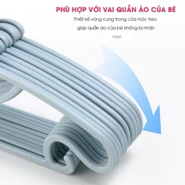 Combo 50 Móc Treo Quần Áo Trẻ Em Nơ Dễ Thương Nhựa PP An Toàn - Giá Ưu Đãi 26.500