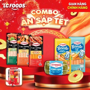 [COMBO 6 MÓN] ĂN SẬP TẾT - GÓI TRỌN VỊ ĐOÀN VIÊN - Lạp Xưởng Nướng Đá, Chả Lụa, Xúc Xích Trứng Cá LC FOODS 2