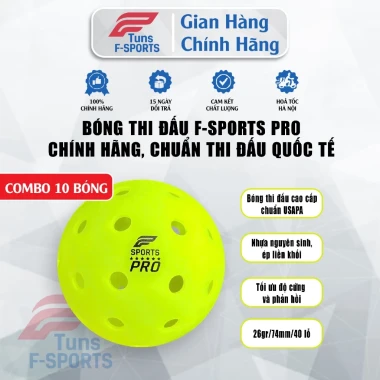 Combo Bóng Pickleball F-Sports PRO Cao Cấp - Tiêu Chuẩn Thi Đấu 26g 74mm 40 Lỗ Giá Chỉ 285k 2