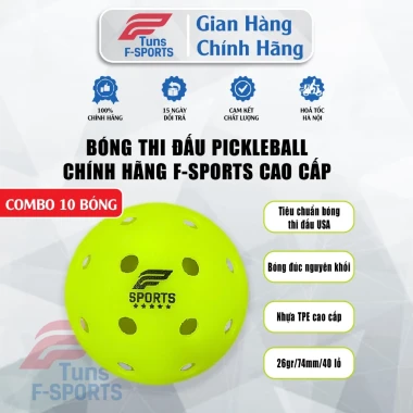 Combo Bóng Pickleball F-Sports PRO Cao Cấp - Tiêu Chuẩn Thi Đấu 26g 74mm 40 Lỗ Giá Chỉ 285k 5