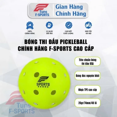 Combo Bóng Pickleball F-Sports PRO Cao Cấp - Tiêu Chuẩn Thi Đấu 26g 74mm 40 Lỗ Giá Chỉ 285k 13