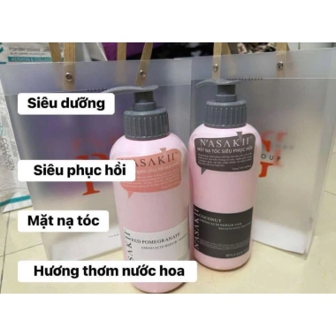 COMBO DẦU GỘI XẢ NASAKII 1.000ML lưu hương mềm tóc suôn mượt phục hồi tóc giảm tóc gãy rụng, bảo vệ mái tóc