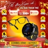 Combo Luyện Tập Đồng Hồ BeeWatch Active 1 GPS + Kính Beecube REPI - GPS Độc lập-Bảo hành 12 tháng-Nghe nhạc gọi điện