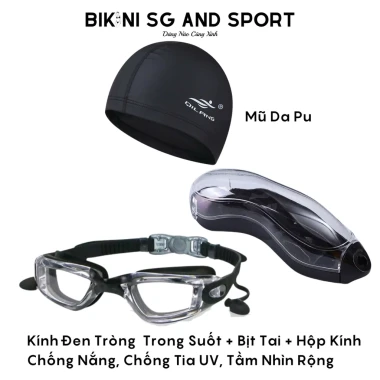 Combo Mắt Kính Bơi Chống Nước & Mũ Bơi Da Pu - Giá Rẻ 179k, Bơi Lội, Du Lịch Biển Lý Tưởng 10
