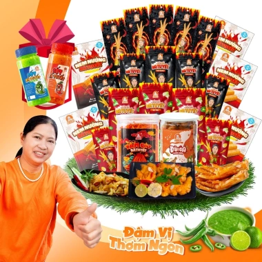 Combo MIX 6 SẢN PHẨM BÀ TUYẾT: 5 chân rút + 5 chân sả + 5 chân có xương+1 tăm cay +1 đùi gà tặng hũ sốt +5 nem nướng M73