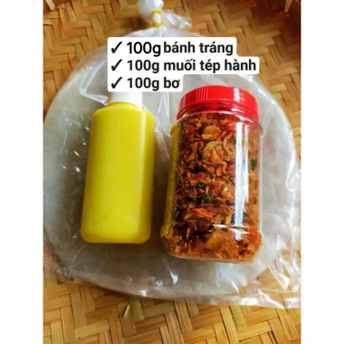 COMBO NGOẠI HẠNG: Bánh tráng phơi sương + BƠ HỦ SIÊU TO + Ruốc Hành Phi 23 COMBO NGOẠI HẠNG: Bánh tráng phơi sương + BƠ HỦ SIÊU TO + Ruốc Hành Phi 23