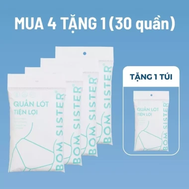 Combo Quần Lót Nữ Cotton Dùng 1 Lần Tiện Lợi Du Lịch - Giá Rẻ 38.000đ BOM SISTER Q221 12 Combo Quần Lót Nữ Cotton Dùng 1 Lần Tiện Lợi Du Lịch - Giá Rẻ 38.000đ BOM SISTER Q221 12