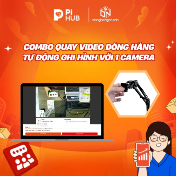 Cách cài đặt nhanh Combo quay video đóng hàng Dohana với 1 camera và gói dữ liệu 60GB