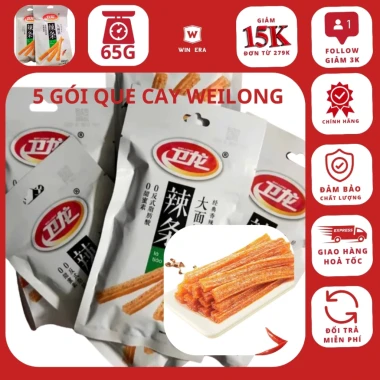 Combo Que Cay Weilong 65g Ít Cay - Ăn Vặt Ngon Miệng Giảm Sốc 14400đ Chỉ 72000đ 5